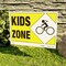 Sunburst Systems Sign Kid's Zone 22 in x 32 in Plastic with Step Stake 3850 - alternate 2
